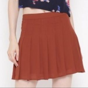 Burnt Orange Pleated Skirt ~ Forever 21 ~ Large